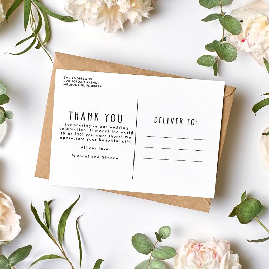 Emerald Green foto bruiloft dank u Briefkaart