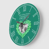 Emerald green foto hart 55ste trouwdag grote klok (Hoek)