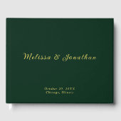 Emerald Green Gastboek Foto Folie Gastboek Gastenboek (Voorkant)