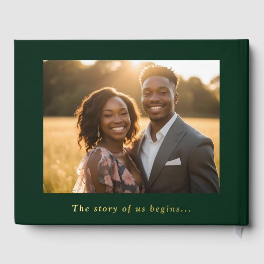 Emerald Green Gastboek Foto Folie Gastboek Gastenboek (Achterkant)