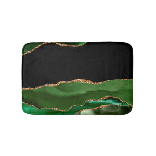 Emerald Green-gemarmerd agate-hedendaagse stoon Badmat