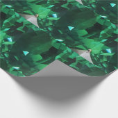 Emerald Green Gemstone Wrapping Paper Cadeaupapier (Hoek)