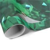 Emerald Green Gemstone Wrapping Paper Cadeaupapier (Rol Hoek)