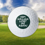 Emerald Green gepersonaliseerde naam Funny Lost Golfballen<br><div class="desc">Vermeng je ballen nooit meer. Geef de naam een persoonlijk tintje aan de creëer unieke golfballen die ontworpen zijn om een wit,  knal,  zap in iemands spel te zetten. Ontworpen door: Thisnotme©</div>