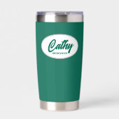 Emerald Green gestileerde bruiloft bruidsmeisje Geïsoleerde Drinkbeker (Voorkant)