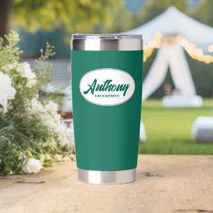 Emerald Green gestileerde bruiloftsbruidsjonker Geïsoleerde Drinkbeker
