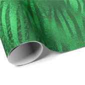 Emerald Green Glam Animal Print Cadeaupapier (Rol Hoek)