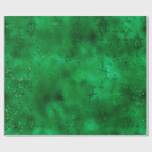 Emerald Green Glam Damask Pattern Cadeaupapier (Vlak)