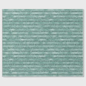 Emerald Green Glam Glitter Stripes Cadeaupapier (Vlak)