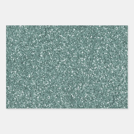 Emerald Green Glam Glitter Stripes     Inpakpapier Vel (Voorkant 2)