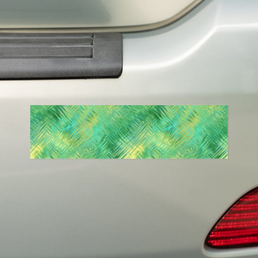 Emerald Green Glassy Texture Bumpersticker (Op auto)