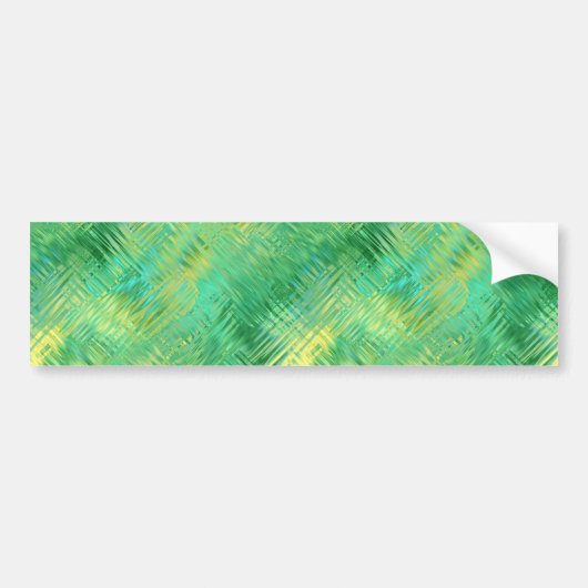 Emerald Green Glassy Texture Bumpersticker (Voorkant)
