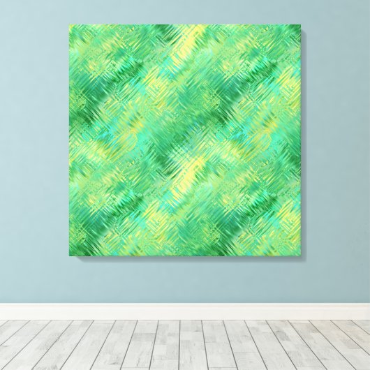 Emerald Green Glassy Texture Canvas Afdruk (Insitu (Houten vloer))