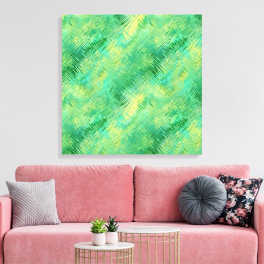Emerald Green Glassy Texture Canvas Afdruk (Insitu (Woonkamer))