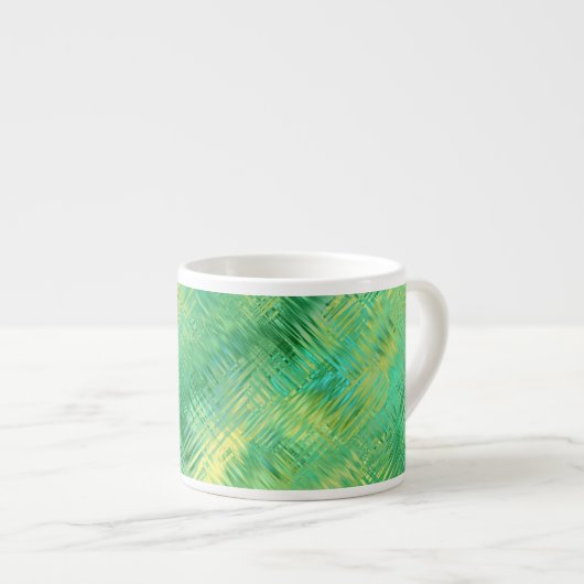 Emerald Green Glassy Texture Espresso Kop (Voorkant rechts)
