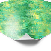Emerald Green Glassy Texture Foto Afdruk (Hoek)