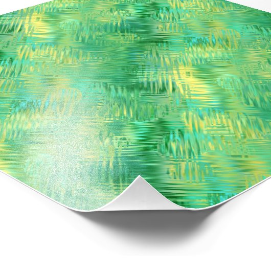 Emerald Green Glassy Texture Foto Afdruk (Hoek)