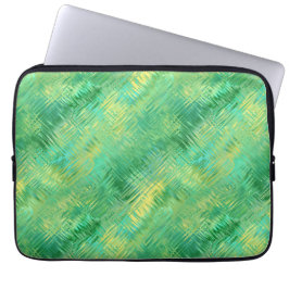 Emerald Green Glassy Texture Laptop Sleeve