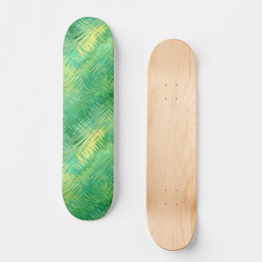 Emerald Green Glassy Texture Persoonlijk Skateboard (Voorkant)