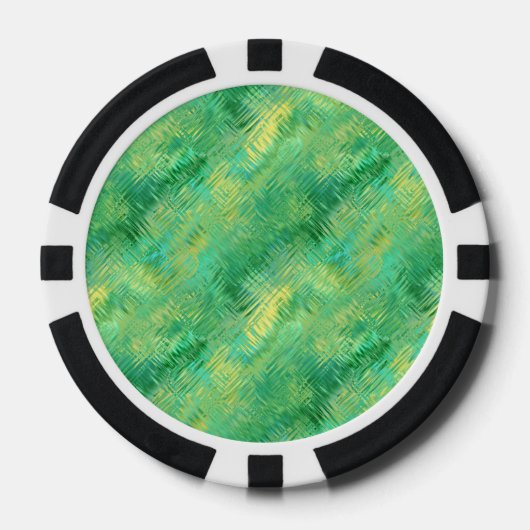 Emerald Green Glassy Texture Poker Chips (Voorkant)