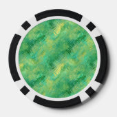 Emerald Green Glassy Texture Poker Chips (Achterkant)