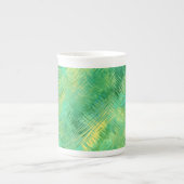Emerald Green Glassy Texture Porselein Kop (Voorkant)