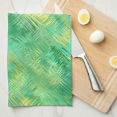 Emerald Green Glassy Texture Theedoek (Quarter Fold)