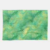 Emerald Green Glassy Texture Theedoek (Horizontaal)