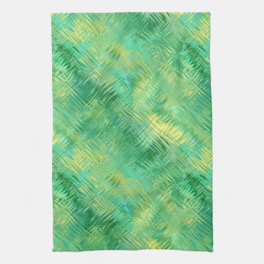 Emerald Green Glassy Texture Theedoek (Verticaal)