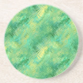 Emerald Green Glassy Texture Zandsteen Onderzetter (Voorkant)