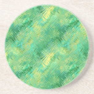 Emerald Green Glassy Texture Zandsteen Onderzetter