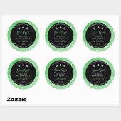 Emerald Green Glitter Black Product Label Diamonds (Vel)