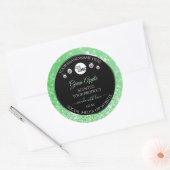 Emerald Green Glitter Black Product Labels Logo (Envelop)