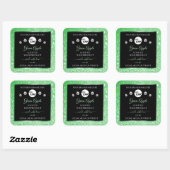 Emerald Green Glitter Black Product Labels Logo (Vel)