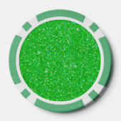 Emerald Green Glitter Effect Sparkle Pokerchips (Achterkant)