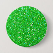 Emerald Green Glitter Effect Sparkle Ronde Button 7,6 Cm (Voorkant)
