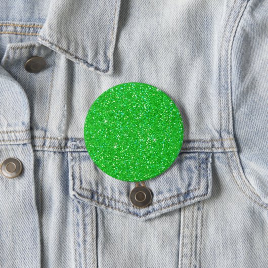 Emerald Green Glitter Effect Sparkle Ronde Button 7,6 Cm (In situ)