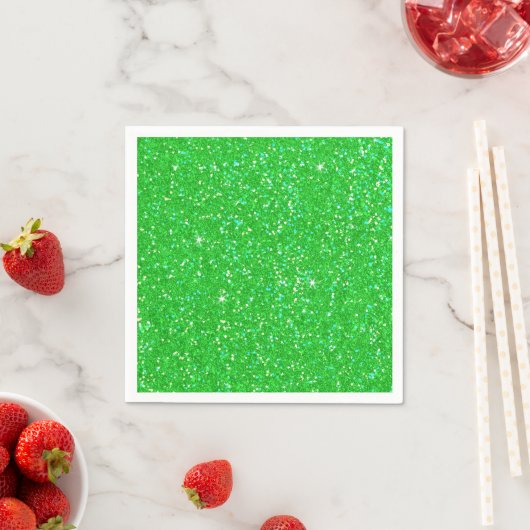 Emerald Green Glitter Effect Sparkle Servetten (Insitu)