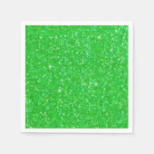 Emerald Green Glitter Effect Sparkle Servetten (Voorkant)