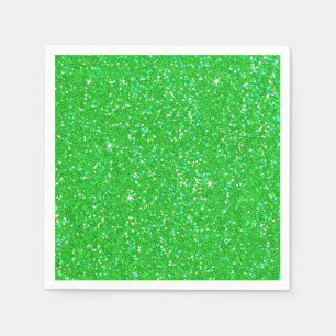 Emerald Green Glitter Effect Sparkle Servetten