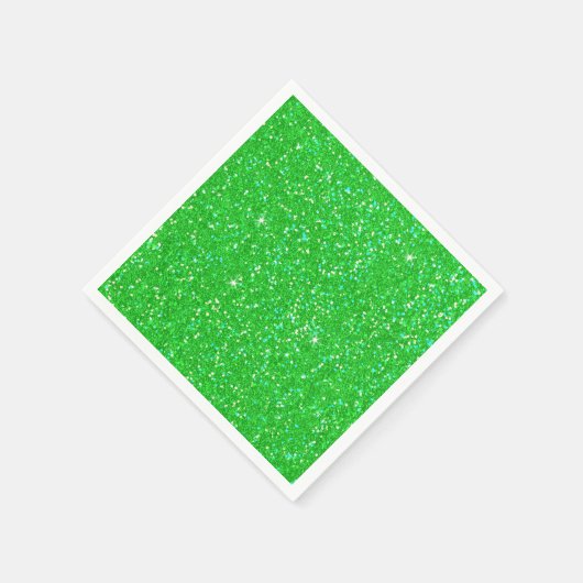 Emerald Green Glitter Effect Sparkle Servetten (Hoek)