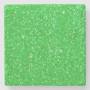 Emerald Green Glitter Effect Sparkle Stenen Onderzetter