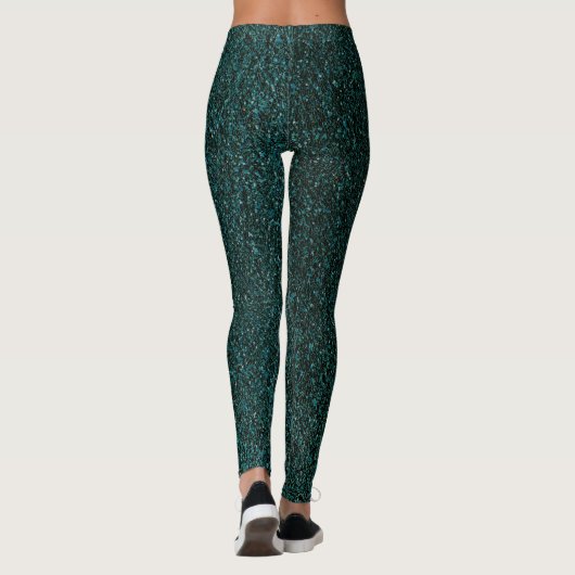 Emerald Green Glitter Leggings (Achterkant)