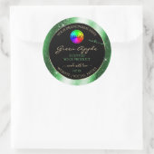 Emerald Green Glitter Lijst Product Label en Logo (Tas)