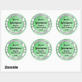 Emerald Green Glitter met diamanten — Productlabel Ronde Sticker (Vel)