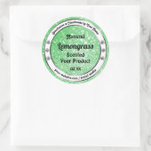 Emerald Green Glitter met diamanten — Productlabel Ronde Sticker (Tas)