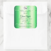 Emerald Green Glitter Product Labels Monogram Logo (Tas)