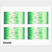 Emerald Green Glitter Product Labels Monogram Logo (Vel)