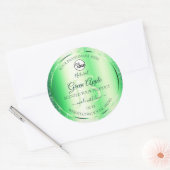 Emerald Green Glitter Product Labels Monogram Logo (Envelop)