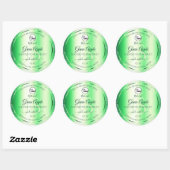 Emerald Green Glitter Product Labels Monogram Logo (Vel)